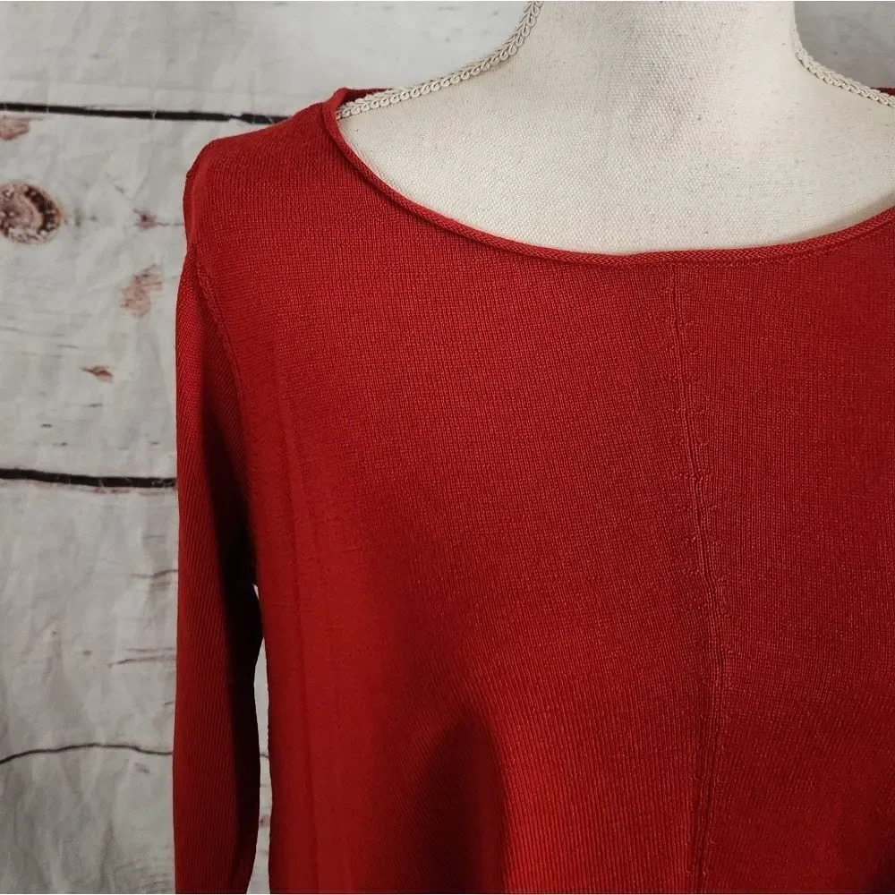 Eileen Fisher Merino Wool Ballet Neck Sweater‎ Dress Size Medium